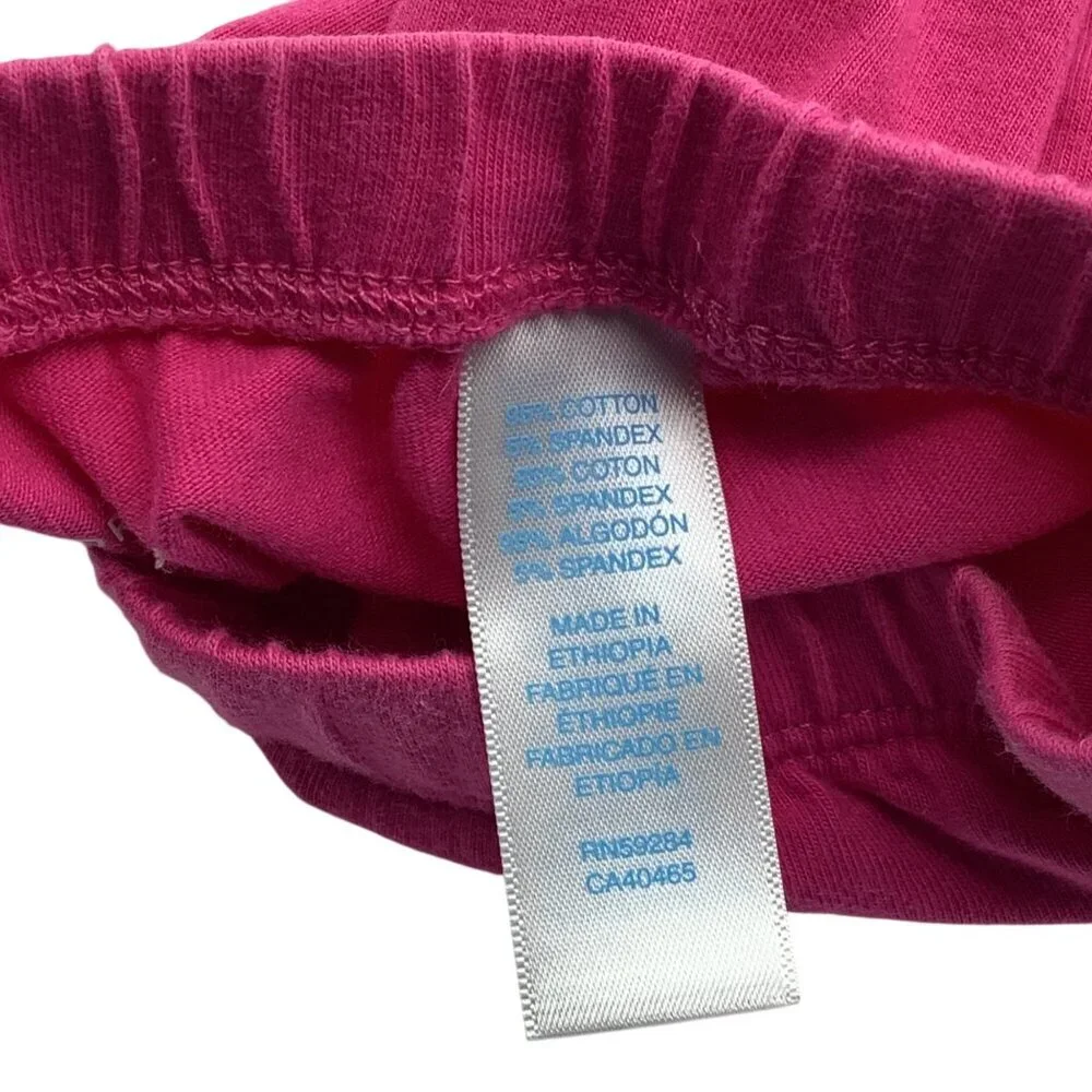 Children's Place Baby Girl 0-3M Pink Elastic Waist Pants With Ruched Hem Detail‎